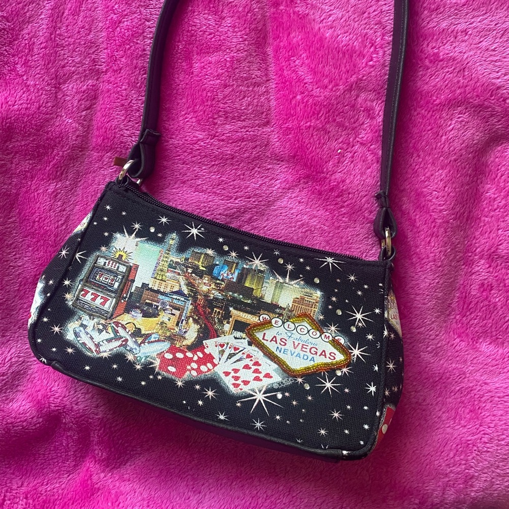 Las Vegas Black Shoulder Bag
